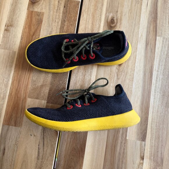 allbirds Shoes - Allbirds Tree Runners Heathered Black Sunny Gold Sole W10